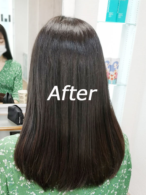 日本東京涉谷區Ref hair美髮髮廊髪質改善護髮做完後圖片