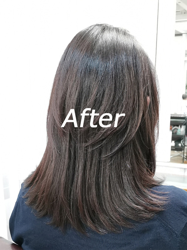 日本東京涉谷區推薦美髮沙龍改善髮質護髮做完後的樣子1