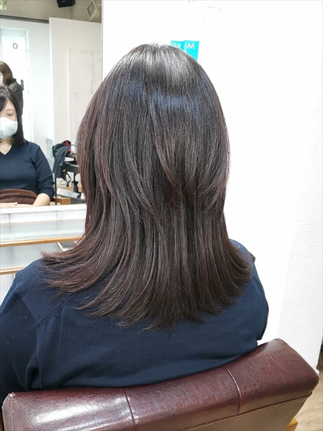 世界に展開する恵比寿美容院Ref hairで天然小麦粉カラーをしたモデル2